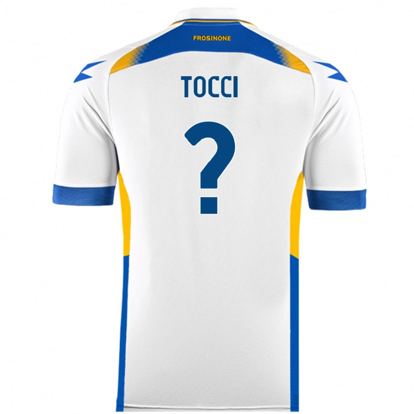 Danxen Uomo Maglia Federico Tocci #0 Bianco Kit Gara Away 2024/25 Maglietta