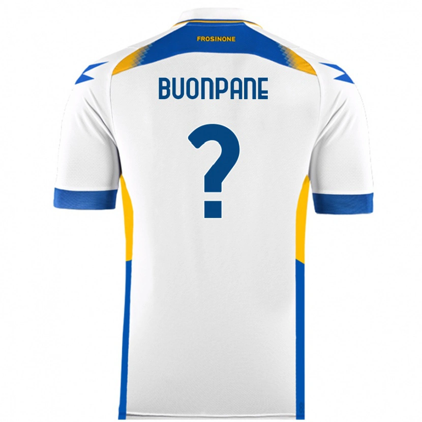 Danxen Uomo Maglia Davide Buonpane #0 Bianco Kit Gara Away 2024/25 Maglietta