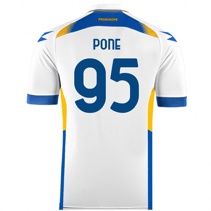 Danxen Uomo Maglia Cristian Pone #95 Bianco Kit Gara Away 2024/25 Maglietta