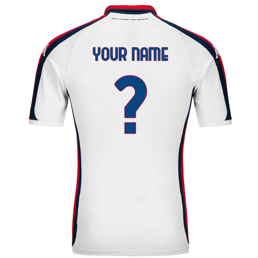 Danxen Uomo Maglia Il Tuo Nome #0 Bianco Kit Gara Away 2024/25 Maglietta