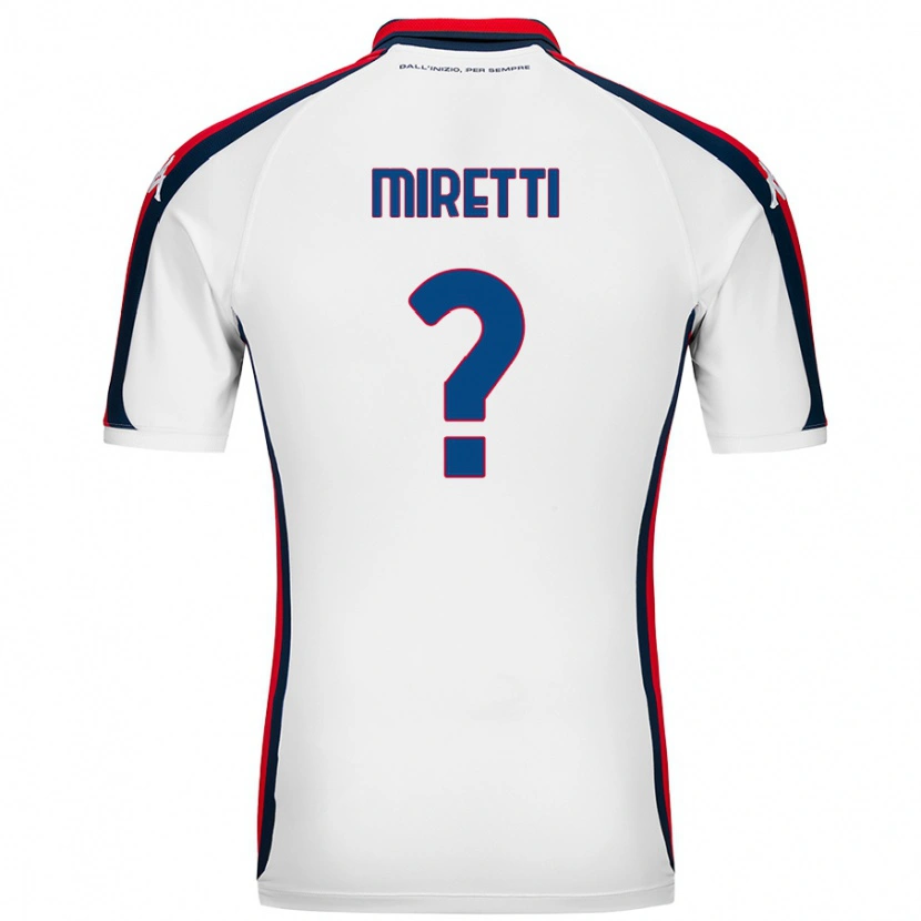Danxen Uomo Maglia Fabio Miretti #0 Bianco Kit Gara Away 2024/25 Maglietta