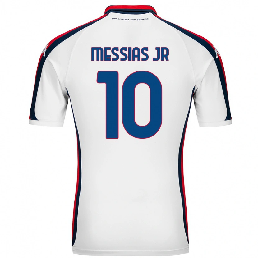 Danxen Uomo Maglia Junior Messias #10 Bianco Kit Gara Away 2024/25 Maglietta
