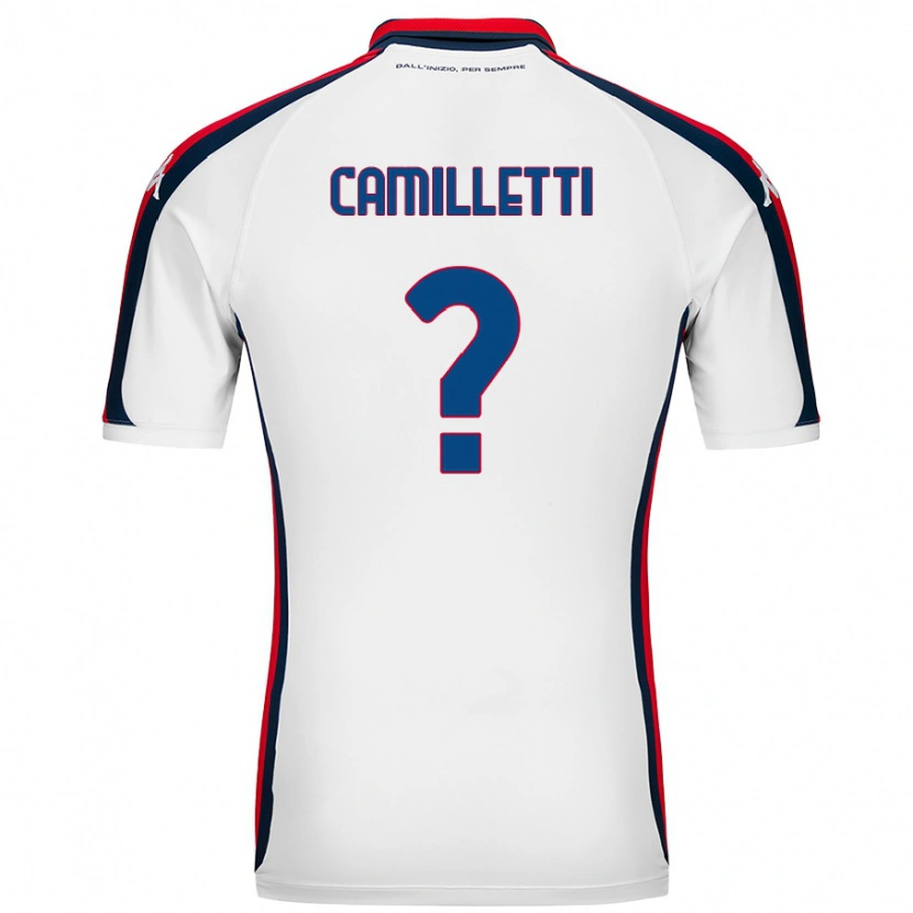 Danxen Uomo Maglia Giovanni Camilletti #0 Bianco Kit Gara Away 2024/25 Maglietta