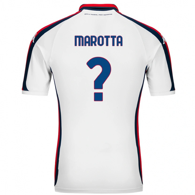 Danxen Uomo Maglia Francesco Marotta #0 Bianco Kit Gara Away 2024/25 Maglietta
