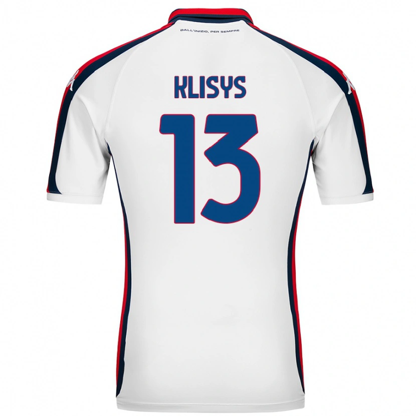 Danxen Uomo Maglia Lukas Klisys #13 Bianco Kit Gara Away 2024/25 Maglietta
