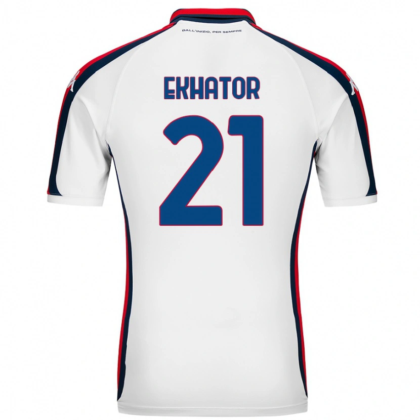 Danxen Uomo Maglia Jeff Ekhator #21 Bianco Kit Gara Away 2024/25 Maglietta