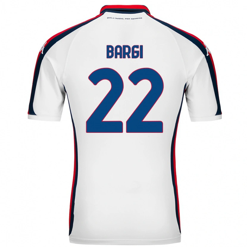 Danxen Uomo Maglia Caterina Bargi #22 Bianco Kit Gara Away 2024/25 Maglietta