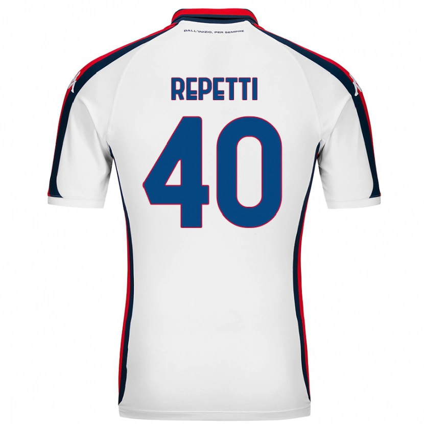 Danxen Uomo Maglia Chiara Repetti #40 Bianco Kit Gara Away 2024/25 Maglietta