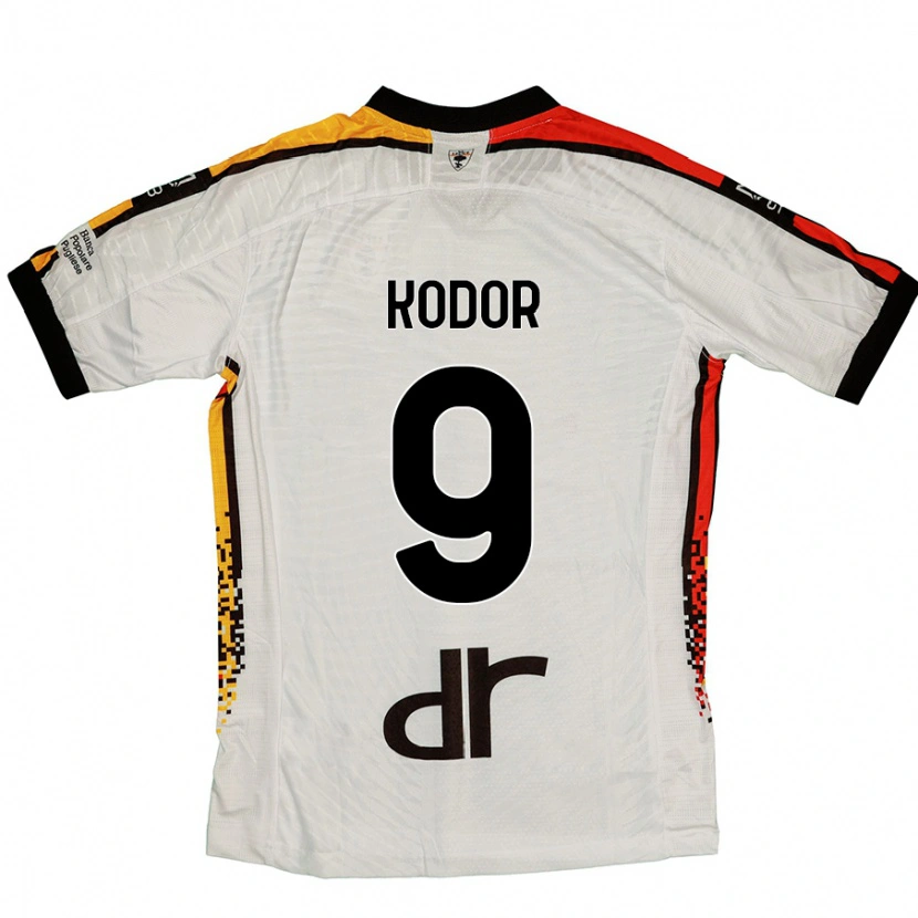 Danxen Uomo Maglia Jason Kodor #9 Bianco Nero Kit Gara Away 2024/25 Maglietta