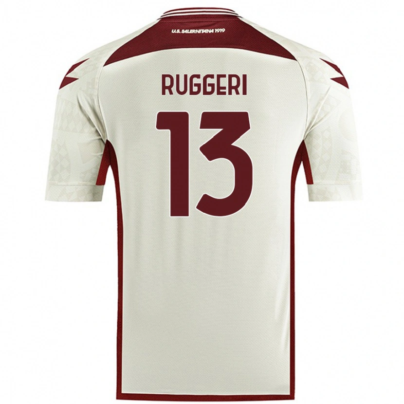Danxen Uomo Maglia Fabio Ruggeri #13 Colore Crema Kit Gara Away 2024/25 Maglietta