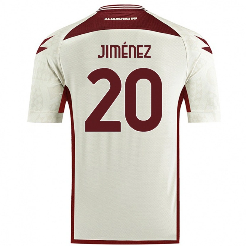 Danxen Uomo Maglia Kaleb Jiménez #20 Colore Crema Kit Gara Away 2024/25 Maglietta
