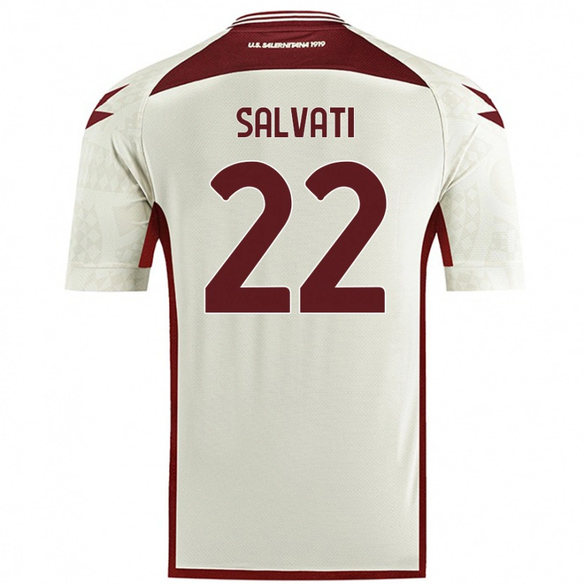 Danxen Uomo Maglia Gregorio Salvati #22 Colore Crema Kit Gara Away 2024/25 Maglietta
