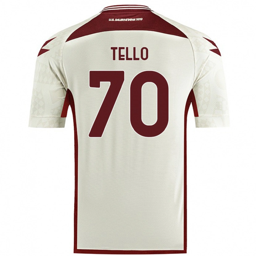 Danxen Uomo Maglia Andrés Tello #70 Colore Crema Kit Gara Away 2024/25 Maglietta