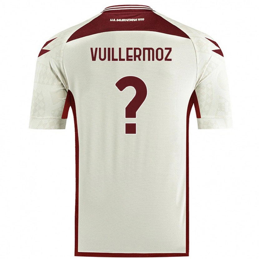 Danxen Uomo Maglia Joshua Vuillermoz #0 Colore Crema Kit Gara Away 2024/25 Maglietta