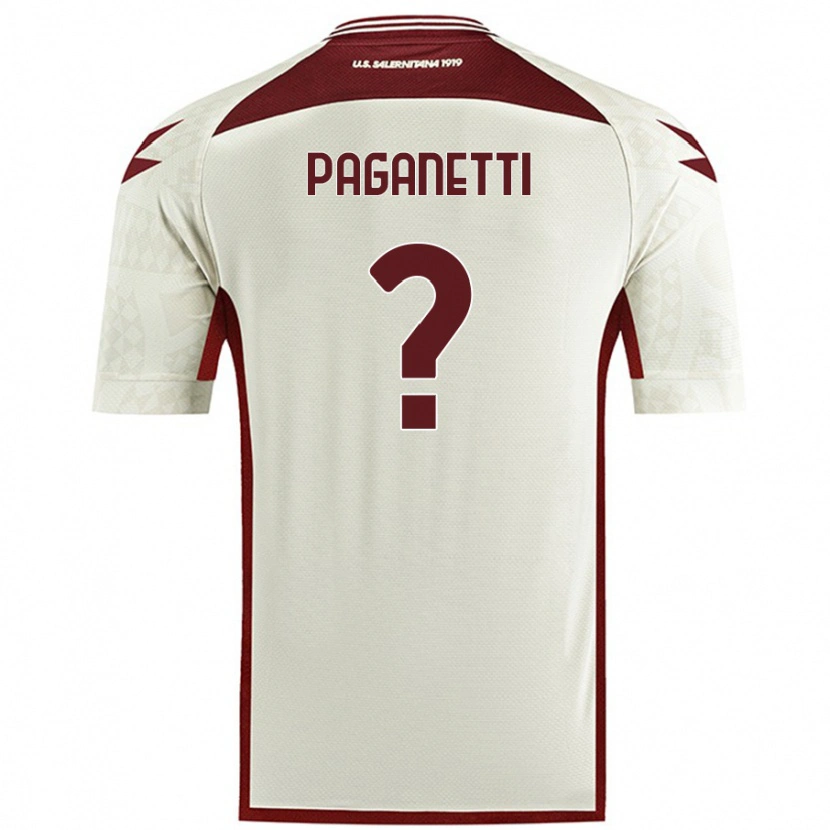 Danxen Uomo Maglia Giacomo Paganetti #0 Colore Crema Kit Gara Away 2024/25 Maglietta
