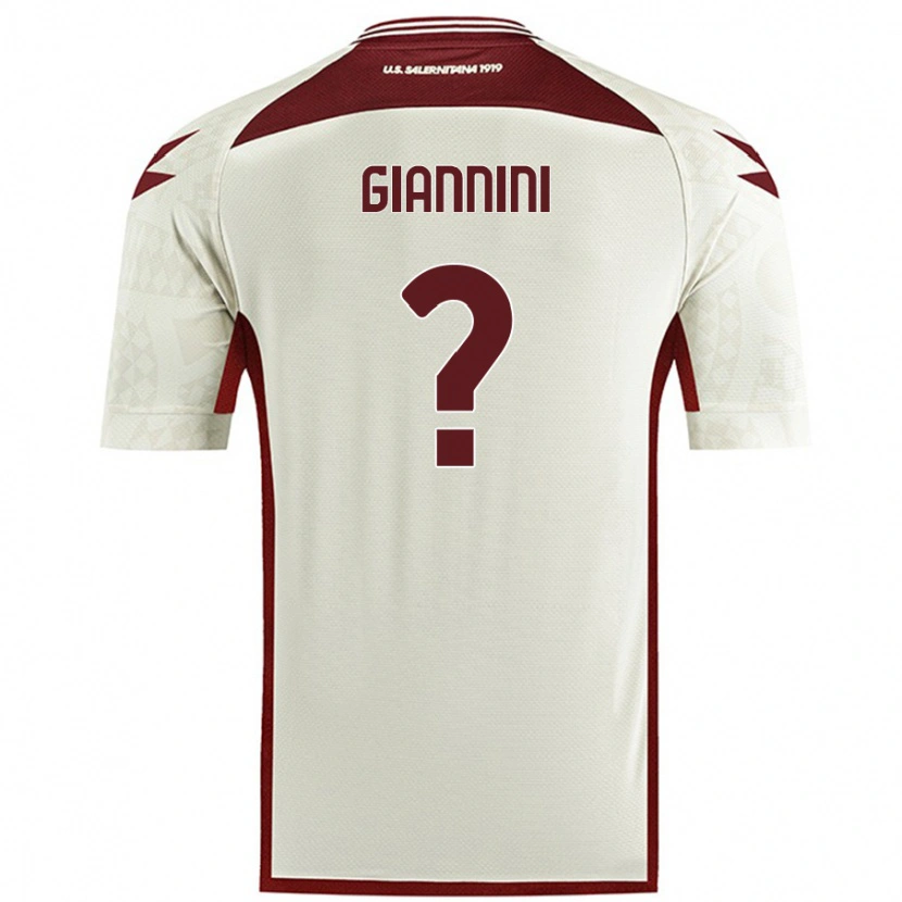 Danxen Uomo Maglia Emanuele Giannini #0 Colore Crema Kit Gara Away 2024/25 Maglietta