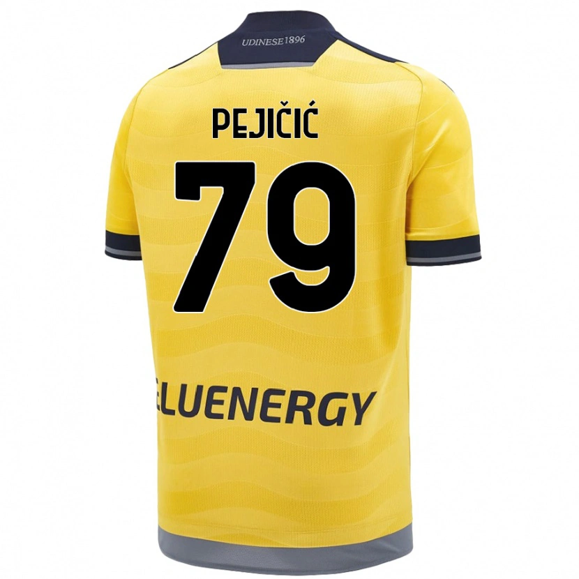 Danxen Uomo Maglia David Pejičić #79 Oro Kit Gara Away 2024/25 Maglietta