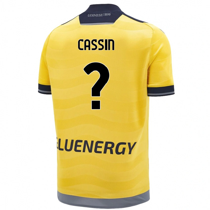 Danxen Uomo Maglia Marco Cassin #0 Oro Kit Gara Away 2024/25 Maglietta