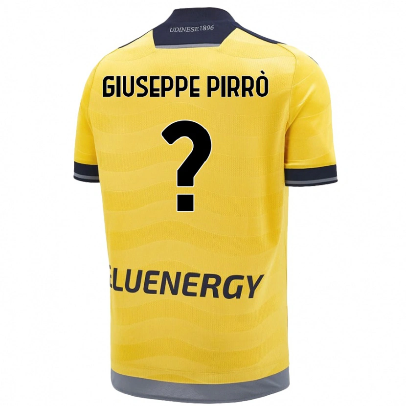 Danxen Uomo Maglia Marco Giuseppe Pirrò #0 Oro Kit Gara Away 2024/25 Maglietta