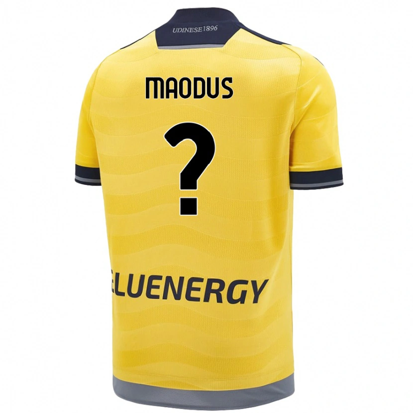 Danxen Uomo Maglia Aleksa Maodus #0 Oro Kit Gara Away 2024/25 Maglietta