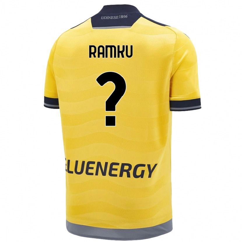 Danxen Uomo Maglia Alex Ramku #0 Oro Kit Gara Away 2024/25 Maglietta