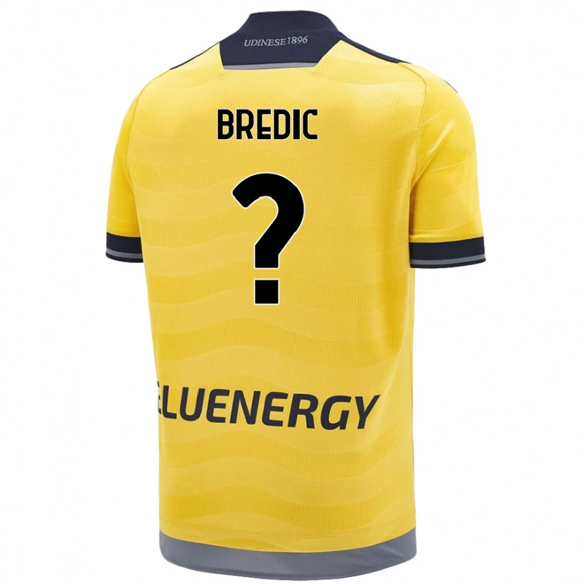 Danxen Uomo Maglia Shayron Bredic #0 Oro Kit Gara Away 2024/25 Maglietta