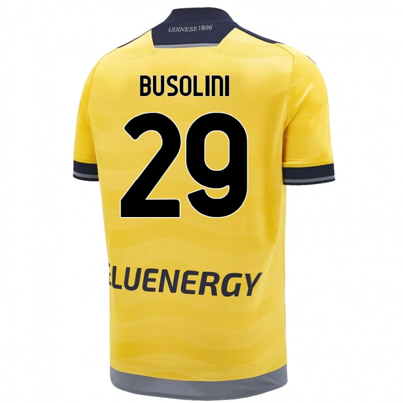 Danxen Uomo Maglia Alessandro Busolini #29 Oro Kit Gara Away 2024/25 Maglietta