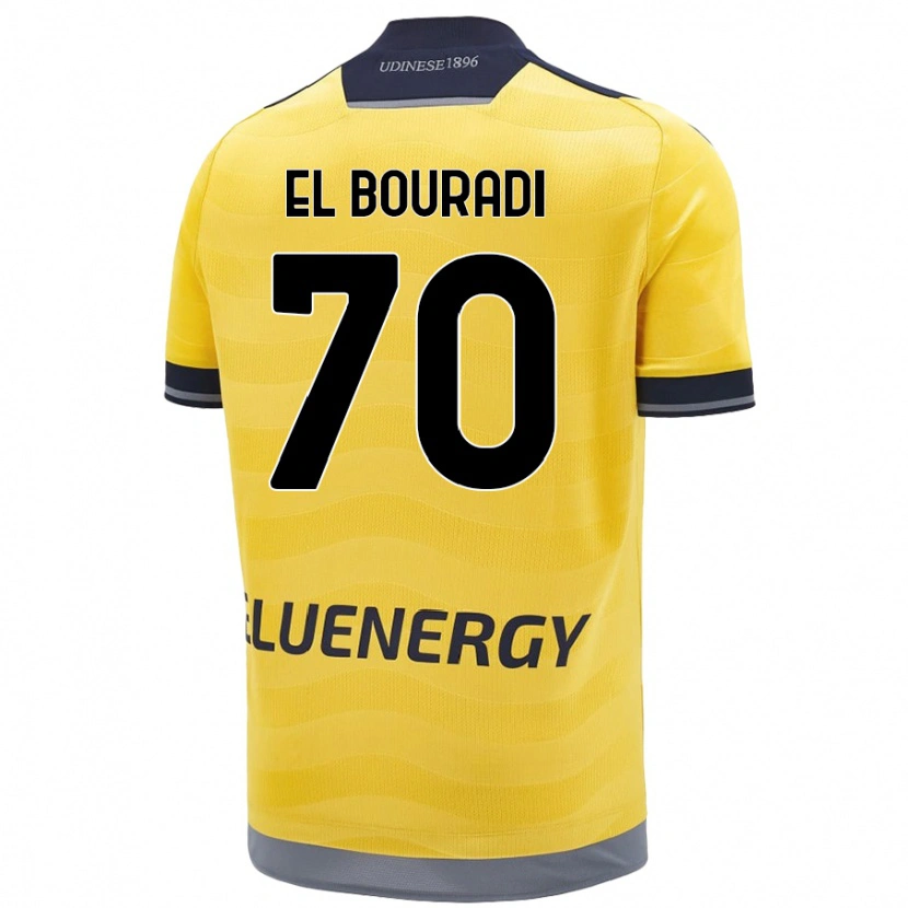 Danxen Uomo Maglia Walid El Bouradi #70 Oro Kit Gara Away 2024/25 Maglietta