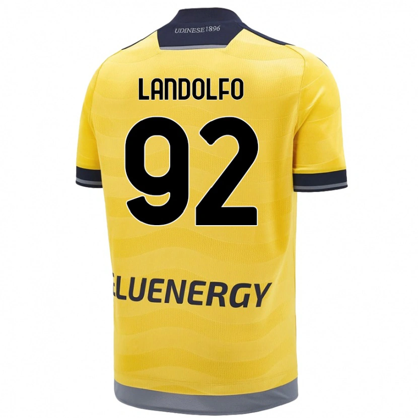 Danxen Uomo Maglia Tommaso Landolfo #92 Oro Kit Gara Away 2024/25 Maglietta