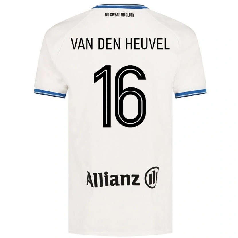 Danxen Uomo Maglia Dani Van Den Heuvel #16 Bianco Kit Gara Away 2024/25 Maglietta