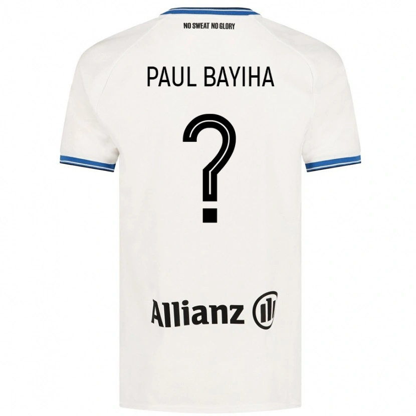 Danxen Uomo Maglia Jean Paul Bayiha #0 Bianco Kit Gara Away 2024/25 Maglietta