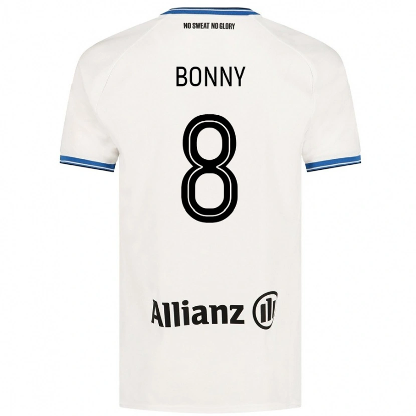 Danxen Uomo Maglia Chionne Bonny #8 Bianco Kit Gara Away 2024/25 Maglietta