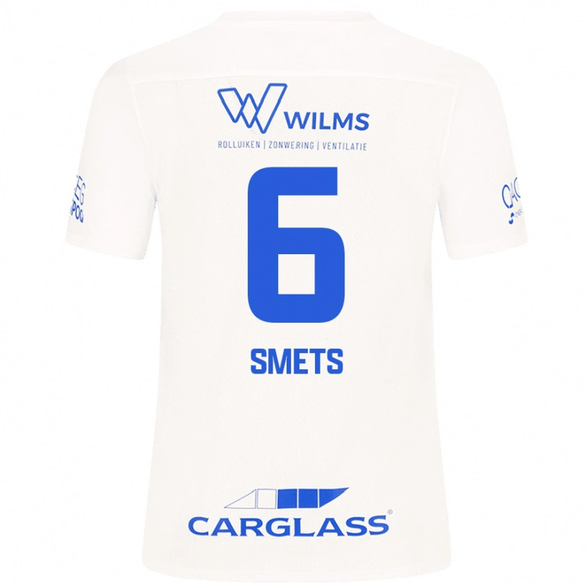 Danxen Uomo Maglia Matte Smets #6 Bianco Kit Gara Away 2024/25 Maglietta