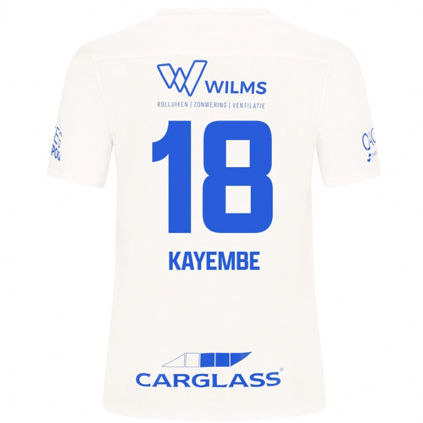 Danxen Uomo Maglia Joris Kayembe #18 Bianco Kit Gara Away 2024/25 Maglietta