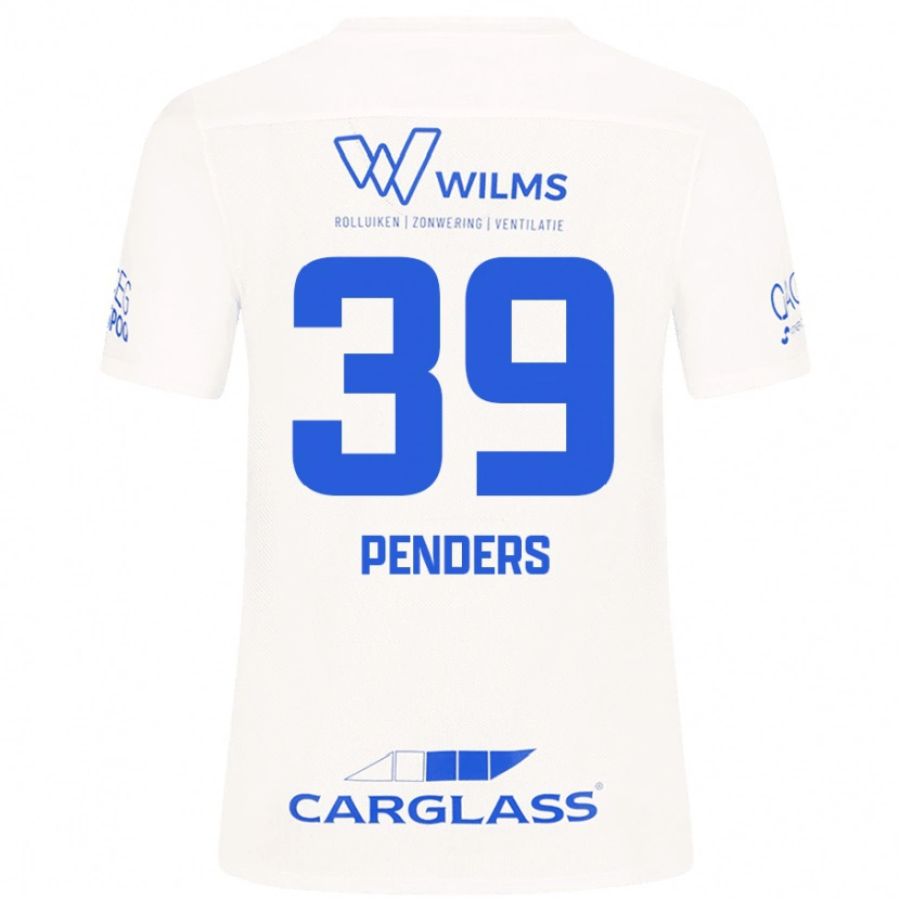 Danxen Uomo Maglia Mike Penders #39 Bianco Kit Gara Away 2024/25 Maglietta