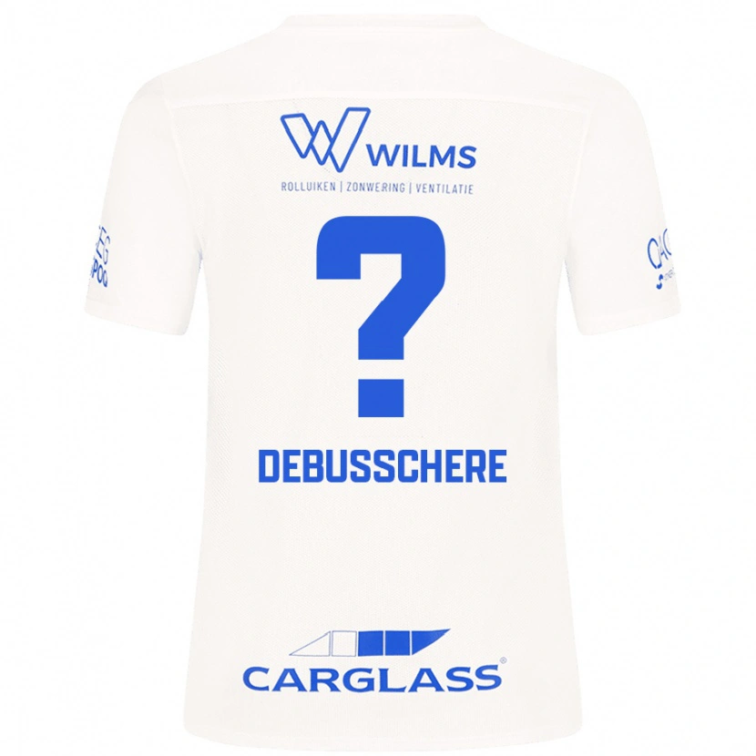 Danxen Uomo Maglia Vic Debusschere #0 Bianco Kit Gara Away 2024/25 Maglietta