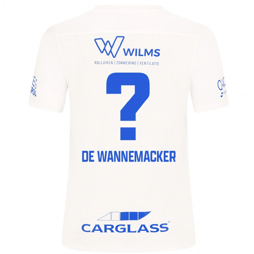 Danxen Uomo Maglia August De Wannemacker #0 Bianco Kit Gara Away 2024/25 Maglietta