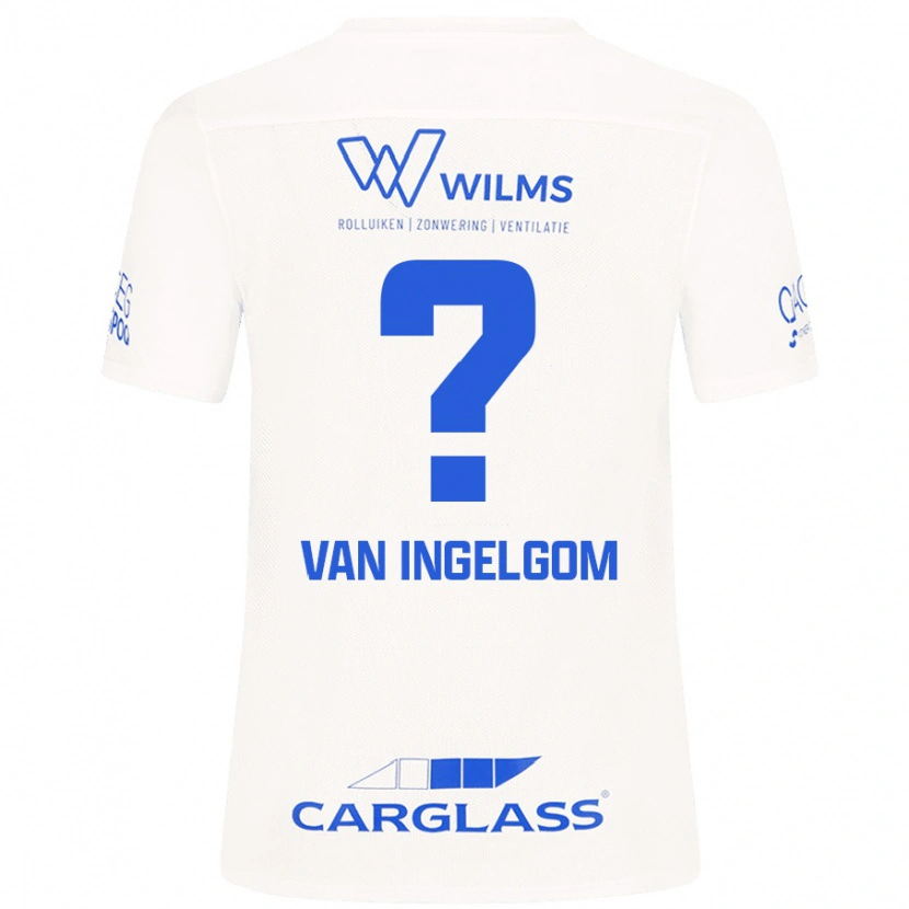 Danxen Uomo Maglia Tijn Van Ingelgom #0 Bianco Kit Gara Away 2024/25 Maglietta