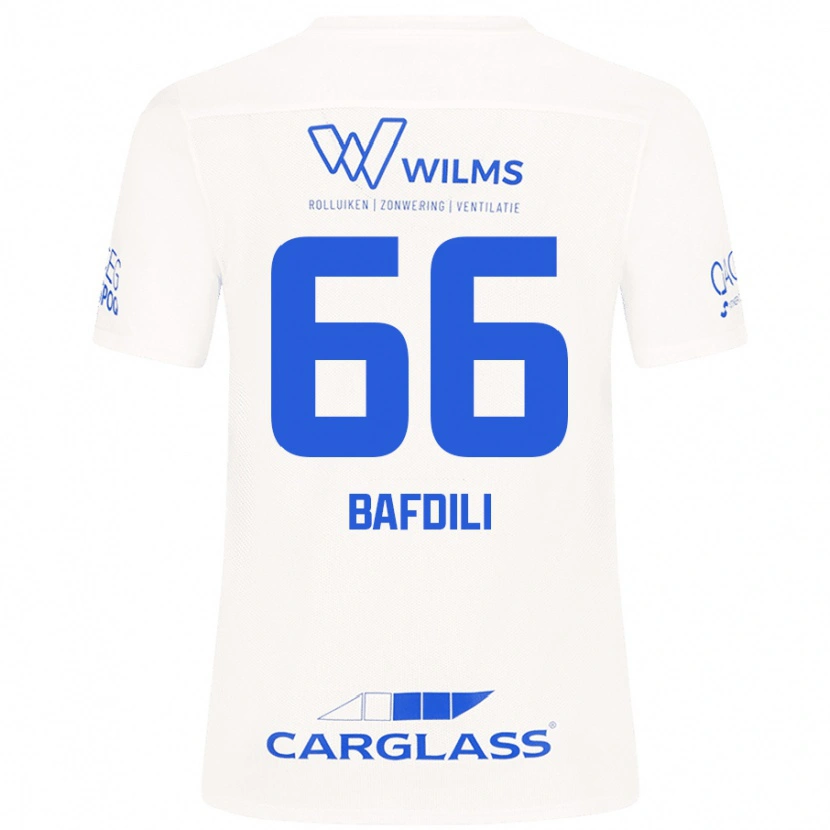 Danxen Uomo Maglia Zaïd Bafdili #66 Bianco Kit Gara Away 2024/25 Maglietta