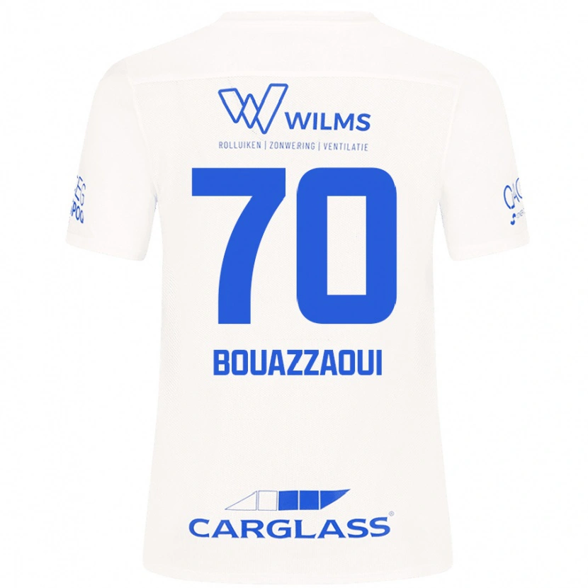 Danxen Uomo Maglia Ilyas Bouazzaoui #70 Bianco Kit Gara Away 2024/25 Maglietta
