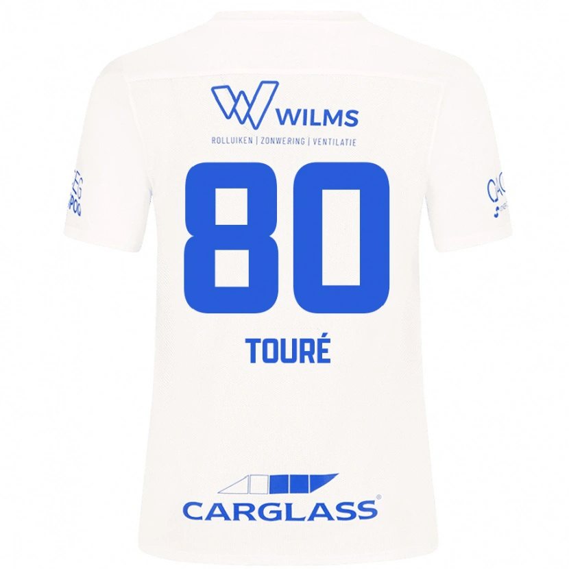 Danxen Uomo Maglia Saïdou Touré #80 Bianco Kit Gara Away 2024/25 Maglietta