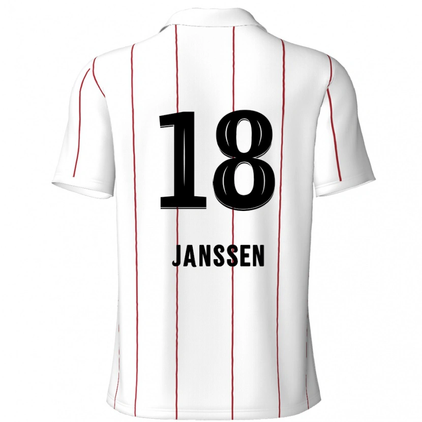 Danxen Uomo Maglia Vincent Janssen #18 Bianco Nero Kit Gara Away 2024/25 Maglietta