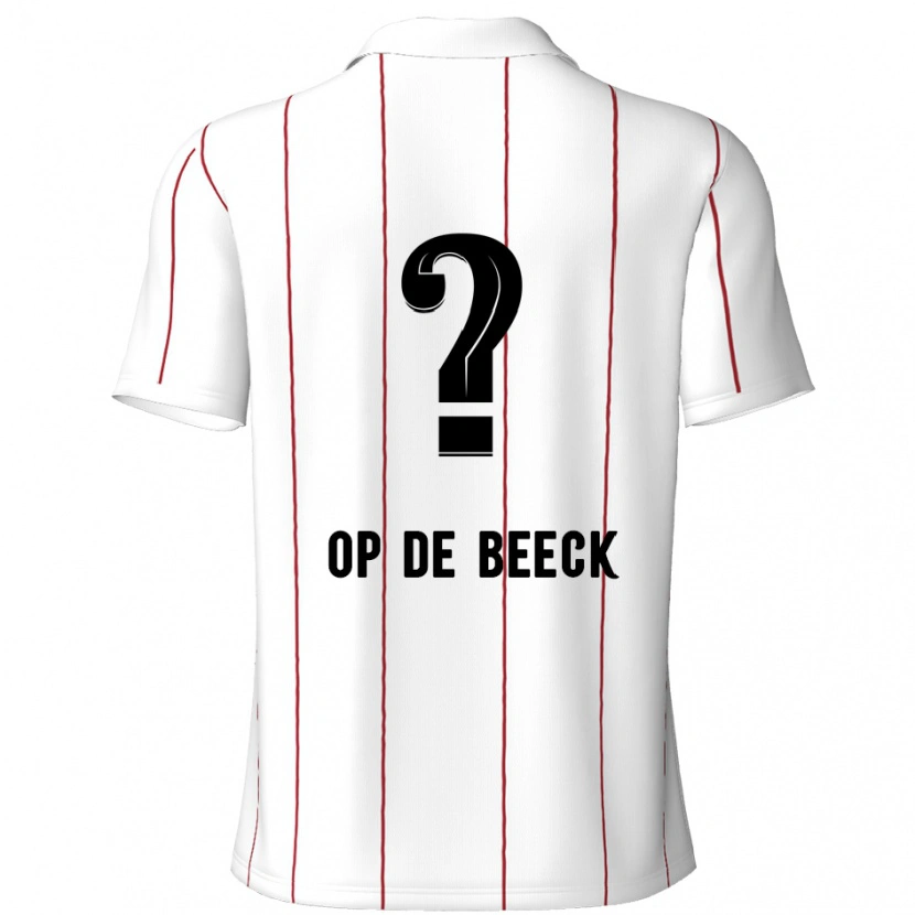 Danxen Uomo Maglia Gregg Op De Beeck #0 Bianco Nero Kit Gara Away 2024/25 Maglietta