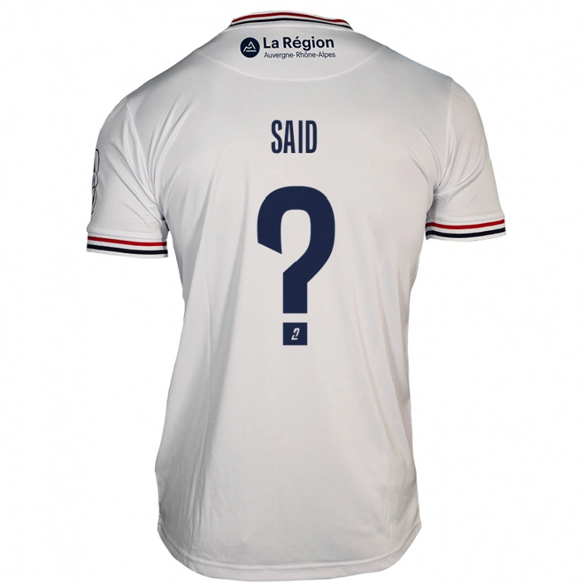 Danxen Uomo Maglia Amine Saïd #0 Bianco Kit Gara Away 2024/25 Maglietta