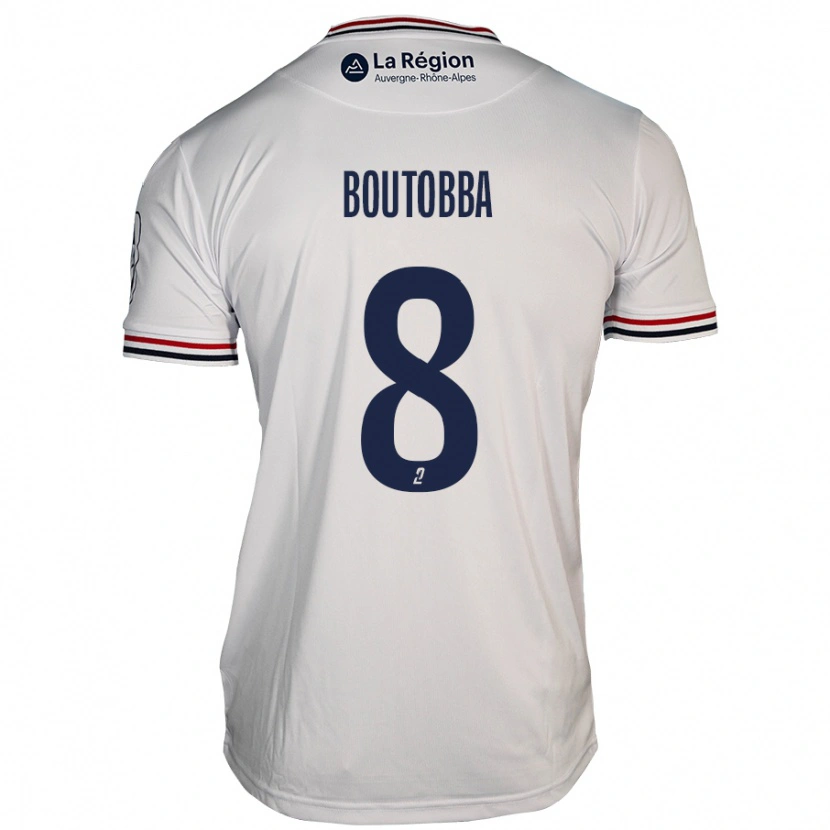 Danxen Uomo Maglia Bilal Boutobba #8 Bianco Kit Gara Away 2024/25 Maglietta