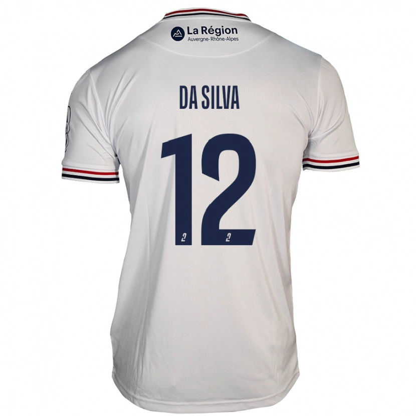 Danxen Uomo Maglia Damien Da Silva #12 Bianco Kit Gara Away 2024/25 Maglietta