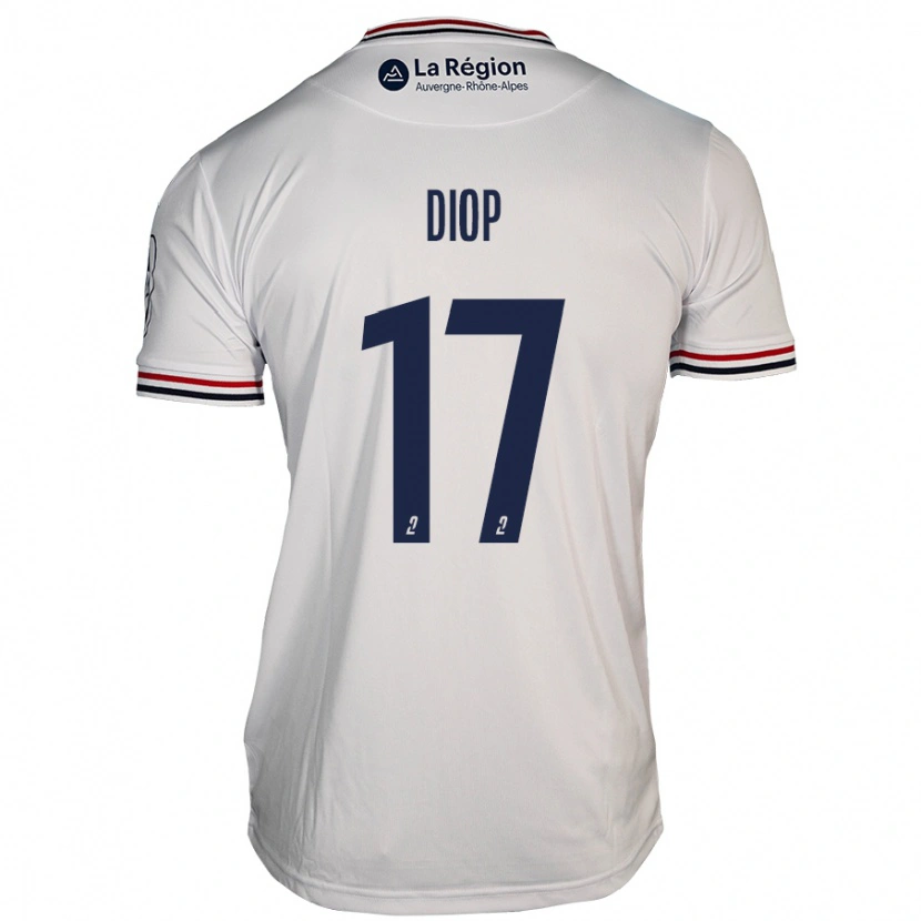 Danxen Uomo Maglia Ousmane Diop #17 Bianco Kit Gara Away 2024/25 Maglietta