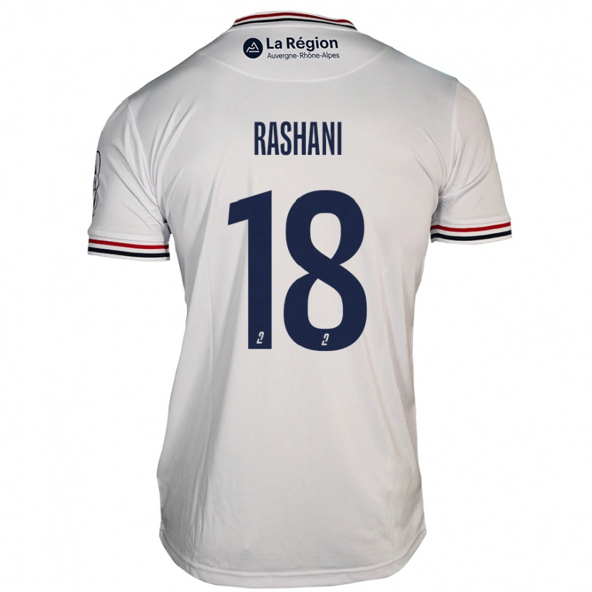 Danxen Uomo Maglia Elbasan Rashani #18 Bianco Kit Gara Away 2024/25 Maglietta