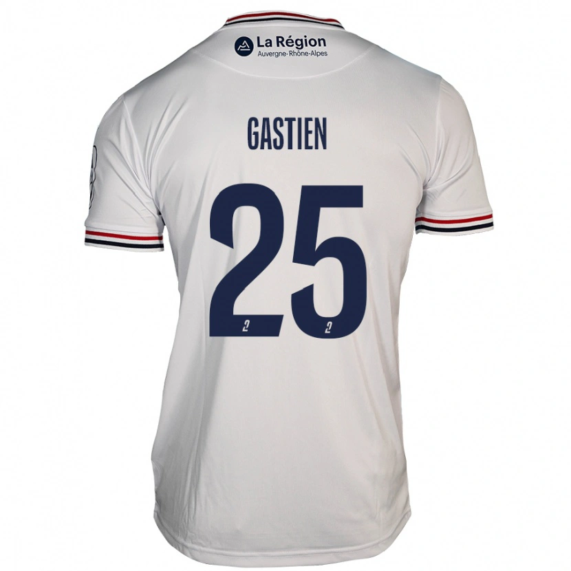 Danxen Uomo Maglia Johan Gastien #25 Bianco Kit Gara Away 2024/25 Maglietta