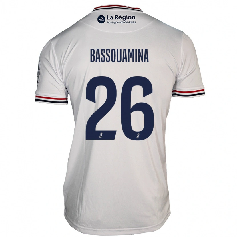 Danxen Uomo Maglia Mons Bassouamina #26 Bianco Kit Gara Away 2024/25 Maglietta
